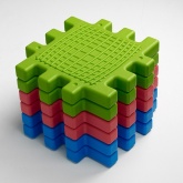 Развивающий набор: Тактильный куб, 6 панелей с различным рифлением Weplay WPL KT1001