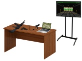 Интерактивный беспроводной лазерный стрелковый тренажер "Штурмовик-2/М" Zarnitza (мишень-монитор, массогабаритные макеты оружия: АК и ПМ)