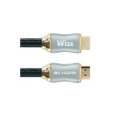 Кабель HDMI Wize WAVC-HDMI8K-1M 1 м, v.2.1, 19M/19M, 8K/120Hz/60Hz, 4K/144Hz/120Hz