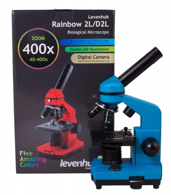 Оптический микроскоп Levenhuk Rainbow 2L Azure\Лазурь