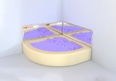 Интерактивный сухой бассейн с пультом управления угловой (Рекомендуемое количество шариков - 1700 шт.) Romsens