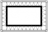 Полотно на люверсах Corvus (4:3) 423х326 (Z 405х305/3 Белое матовое (PW)-PS/S)