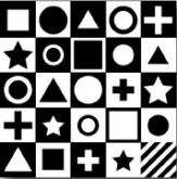 Поле игровое "Черно-белые фигуры" (75х75см) 37237