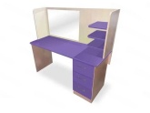 Стол логопеда с зеркалом Лого-Комфорт “Приоритет” фиолетовый