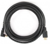 Кабель Cablexpert HDMI-4.5M, v1.4, 19M/19M, 4.5м, угловой , черн, позол., экр, пакет