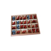 Дидактическая игра: Английский подвижный деревянный алфавит в коробке - прописные буквы. 5/10 шт. "Монтессори"