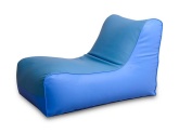Кресло-лежак из экокожи голубое «АЛМА»