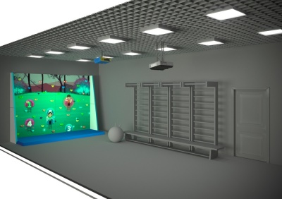 Интерактивный скалодром с креплением к полу для темной комнаты