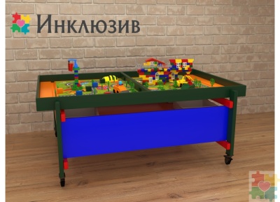 Игровой многофункциональный стол STEAM Инклюзив «Весёлые пчёлки» (оранжевый)