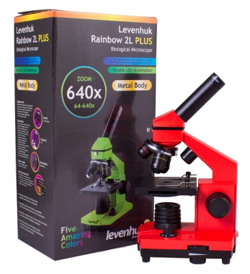 Оптический микроскоп Levenhuk Rainbow 2L PLUS Orange\Апельсин