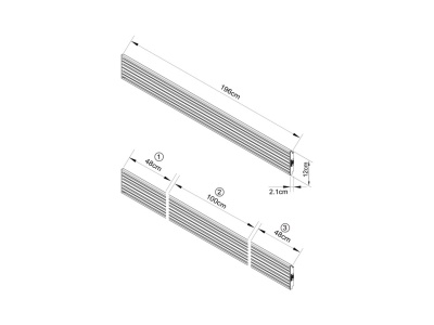 Рейка на два дисплея Multibrackets M3873