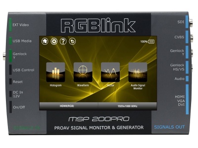 Генератор-анализатор AV-сигналов RGBLink MSP 200PRO