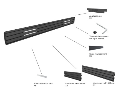 Рейка на два дисплея Multibrackets M3873