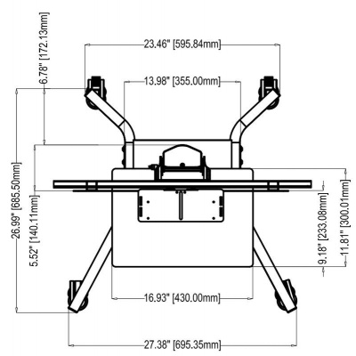Мобильная напольная стойка Wize MH63VC для размера 37"-63"