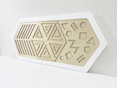 Декоративная тактильная панель АЛМА «Рельефные многоугольные формы»